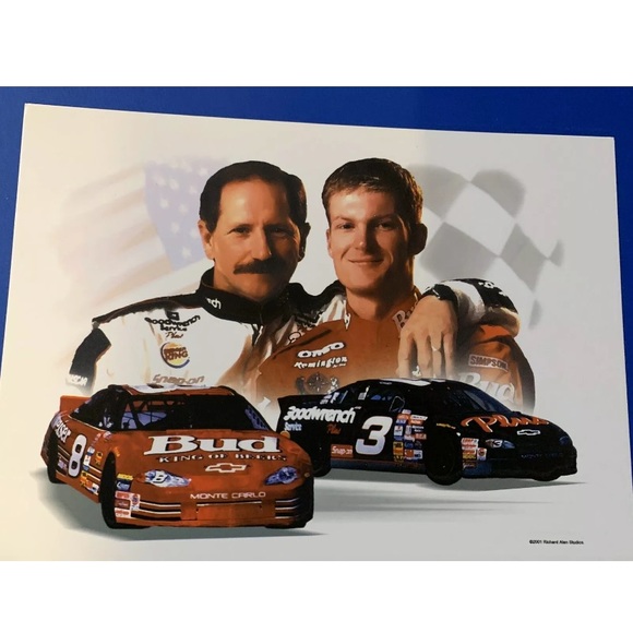 COPY - Dale Earnhardt Sr & Jr Art Print 11x14